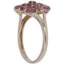 9ct Yellow Gold Pink Sapphire Cluster Ring