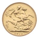 1910 Edward VII Large Head UK Full Sovereign Coin