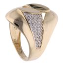 14ct Yellow Gold Created Spinel Stone Set Ring