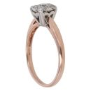 9ct Rose Gold 0.25ct Brilliant Cut Diamond Cluster Ring