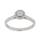 18ct White Gold 0.25ct Brilliant Cut Diamond Cluster Ring
