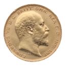 1909 Edward VII Large Head UK Full Sovereign Coin