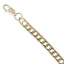 9ct Yellow Gold Double Curb Bracelet 8"