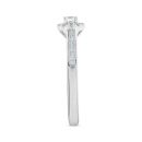 9ct White Gold Lab Grown Diamond Halo Solitaire Ring G VS