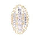 14ct Yellow And White Gold Fancy Oval Ring