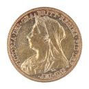 1896 Victoria Old Head UK Half Sovereign Coin