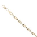 14ct Yellow and White Gold Twist Bracelet 6.5"