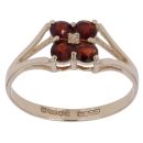 9ct Yellow Gold Garnet Cluster Ring