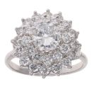 18ct White Gold 2.65ct Brilliant Cut Diamond Cluster Ring