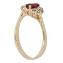 14ct Yellow Gold Cubic Zirconia and Garnet Fancy Ring