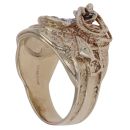 9ct Yellow Gold Cubic Zirconia Saddle Ring