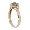 14ct Yellow Gold Mystic Topaz Single Stone Ring