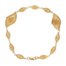 22ct Yellow Gold Fancy Wire Bracelet 7"