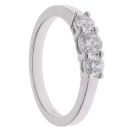 18ct White Gold 0.50ct Brilliant Cut Diamond Graduated Trilogy Ring