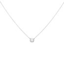 9ct White Gold 1.00ct Brilliant Cut Lab Grown Diamond Pendant and Chain 18"