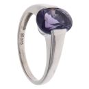 9ct White Gold Amethyst Single Stone Ring