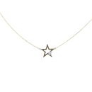 9ct Yellow & White Gold Star Pendant & Chain 18"