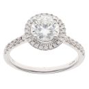 9ct White Gold 1.25ct Brilliant Cut Lab Grown Diamond Cluster Ring