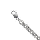 Silver Patterned And Plain Belcher Bracelet 8.5" By Icesia Gents