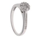 9ct White Gold 0.50ct Brilliant Cut Diamond Cluster Ring