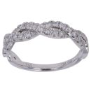 18ct White Gold 0.50ct Brilliant Cut Diamond Crossover Twist Ring