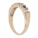 9ct Yellow Gold Sapphire and Cubic Zirconia Ring