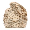 9ct Yellow Gold Patterned Saddle Ring