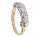 18ct Yellow And White Gold 0.75ct Brilliant Cut Diamond Five Stone Ring