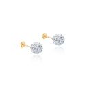 New 9ct Yellow Gold Crystal Ball Pendant and Earrings Set