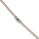 14ct Yellow Gold Monaco Classic Pave Lock Curb Chain 18"
