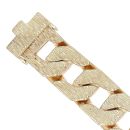 9ct Yellow Gold Patterned ID Curb Bracelet 8"