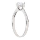 Silver Cubic Zirconia Single Stone Ring by Icesia