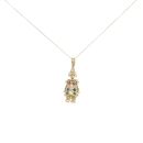 9ct Yellow Gold Clown Pendant And Chain 18"