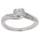 9ct White Gold 0.33ct Brilliant Cut Diamond Solitaire Ring