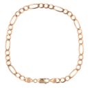 9ct Yellow Gold Figaro Bracelet 8.5"