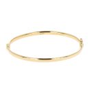9ct Yellow Gold Plain Hinged Bangle