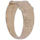 9ct Yellow Gold Patterned Buckle Ring