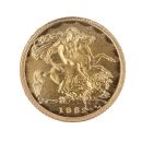1982 Elizabeth II Decimal Portrait UK Half Sovereign Coin