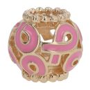 14ct Yellow Gold Pandora Pink Breast Cancer Charm
