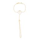 22ct Yellow Gold Cubic Zirconia Hand Bracelet 7"