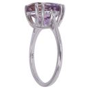 9ct White Gold 0.02ct Diamond And Ametrine Single Stone Ring