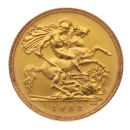1982 Elizabeth II Decimal Portrait UK Half Sovereign Coin