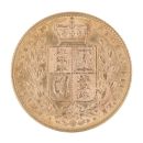 1872 Victoria Young Head UK Full Sovereign Coin