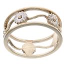 9ct Yellow and White Gold Daisies Clogau Ring