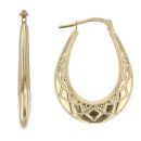 Gold Plated Silver Creole Earrings