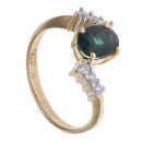 18ct Yellow Gold 0.10ct Diamond and Sapphire Fancy Ring