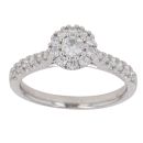 Platinum 0.43ct Brilliant Cut Diamond Cluster Ring