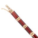 14ct Yellow Gold Garnet Bracelet 7.5"