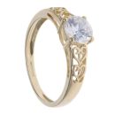 14ct Yellow Gold Cubic Zirconia Single Stone Ring