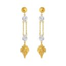 22ct Yellow Gold Double Chain Drop Earrings